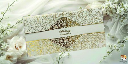 کارت عروسی355 سفید