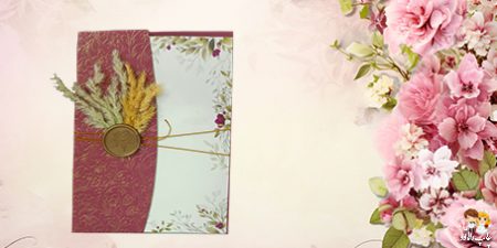 کارت عروسی 145 گل و موم