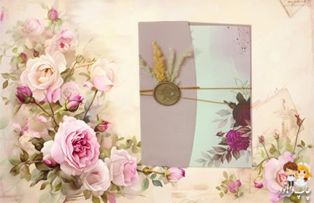 کارت عروسی 164گل و موم