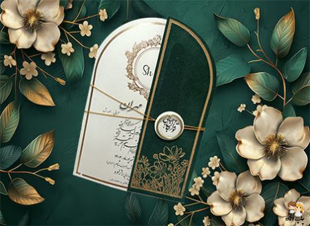 کارت عروسی 373 جیر سبز