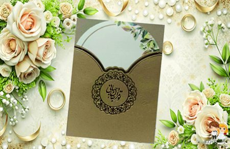 کارت عروسی 614 قهوه ای