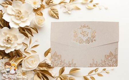 کارت عروسی 643 پاکتی کرم
