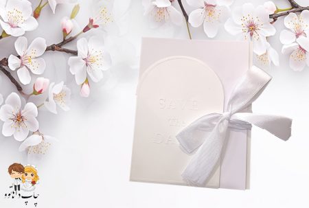 کارت عروسی 001روبانی سفید